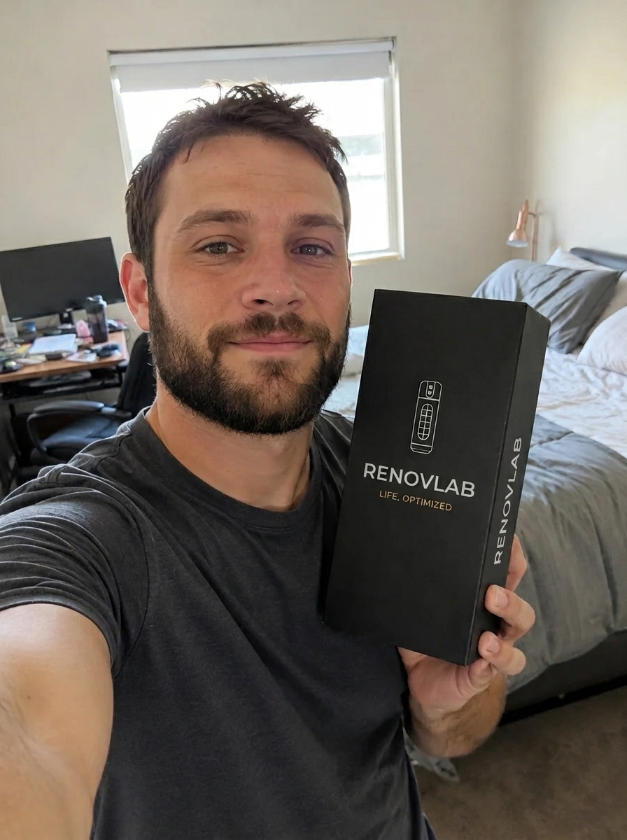 Mike D. holding the EvoPulse device